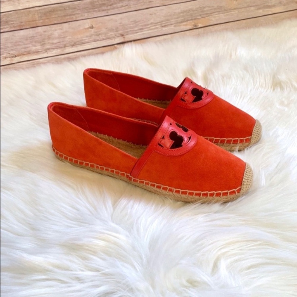 Tory Burch Red Canyon Suede Sidney Espadrille Flat - Picture 3 of 8